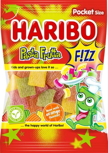 Haribo Pasta Frutta F!zz gyümölcsízű gumicukorka 175 g