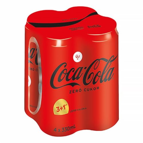 Coca-Cola Zero szénsavas üdítőital 4x0,33 l dobozos