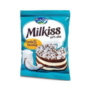   Milkiss Milk & Coconut kakaós-kókuszos piskóta kókusz ízű krémmel 50 g
