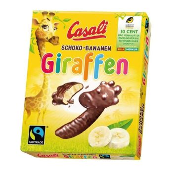   Casali desszert schoko-bananen zsiráfok 140 g csokis-banános