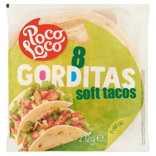 Poco Loco Gorditas Soft taco búzalisztből 8 db 272 g