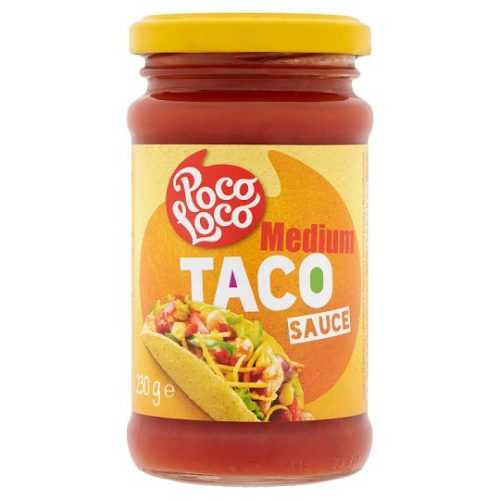 Poco Loco Taco Medium paradicsomszósz hagymával, zöld chilipaprikával és jalapeno paprikával 230 g