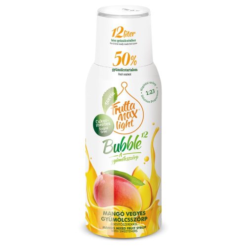 FruttaMax Bubble12 Light Mangó ízű szörp 500 ml