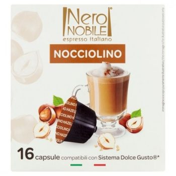   Nero Nobile Nocciolino cappuccino és mogyoró ízű ital kapszula, Dolce Gusto kompatibilis 16 x 12 g (192 g)