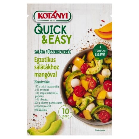 Kotányi Quick & Easy saláta fűszerkeverék egzotikus salátákhoz mangóval 20 g