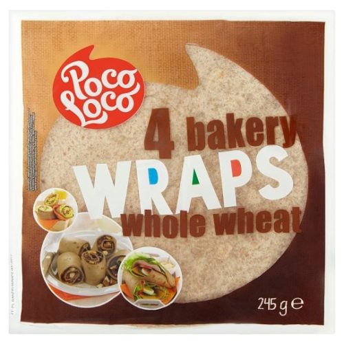 Poco Loco teljes kiőrlésű tortilla 4 db 245 g