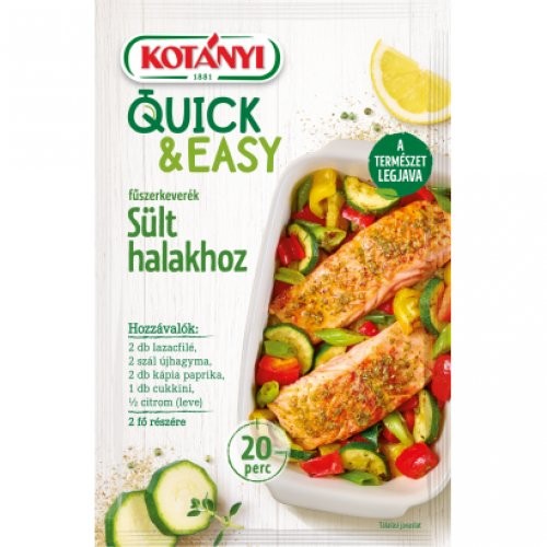 Kotányi Quick & Easy fűszerkeverék sült halakhoz 20 g