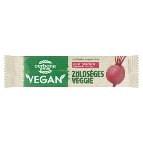 Cerbona Vegan céklás-rebarbarás müzliszelet 25 g