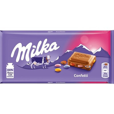 Milka Táblás 100 gr.  Confetti