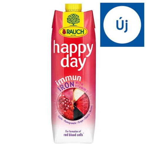 Rauch Happy Day Immun Iron vegyes gyümölcsnektár C-vitaminnal és vassal 1 l