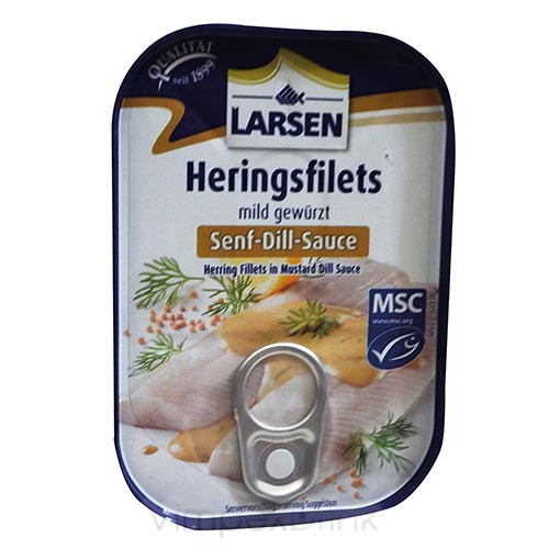 Larsen Heringfilé kapros mustáros 110 g