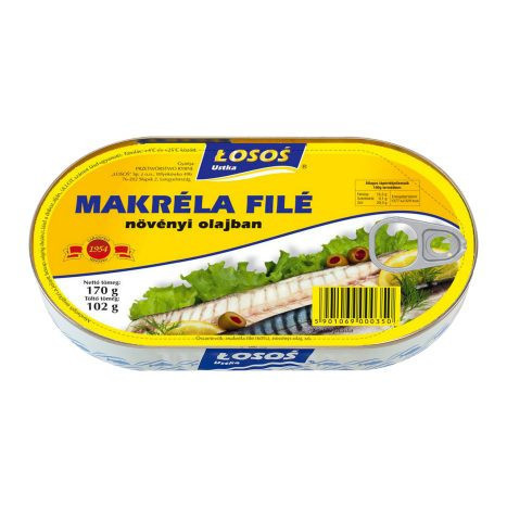 Losos Markréla filés olajban 170 gr.