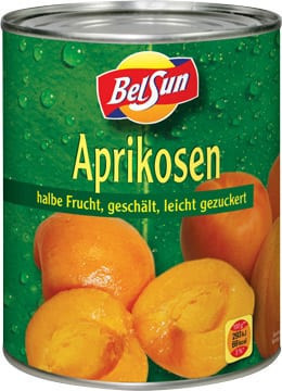 BelSun Felezett Őszibarack konzerv 850ml