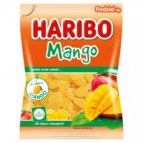 Haribo Mango gyümölcsízű gumicukorka 10% gyümölcslével 160 g