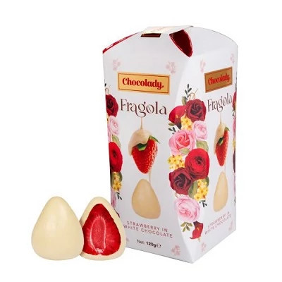 Chocolady Fragola fehércsokoládé 120 g.