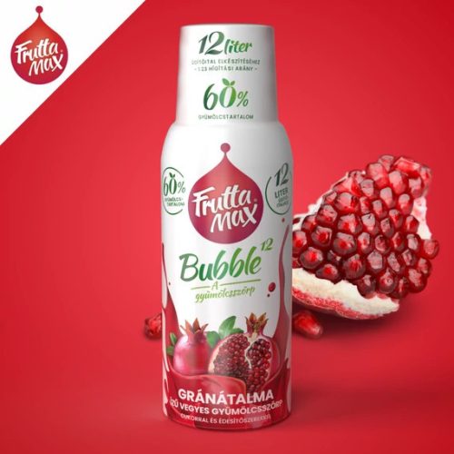 Fm Bubble 12 Gránátalma szörp 500ml DRS