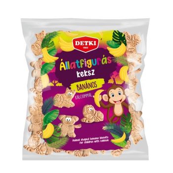 Detki Állatfigurás keksz 160g. BANÁNOS