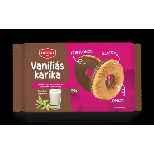 Detki Vaniliás karika TEJ 150 gr.