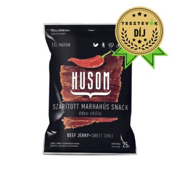   HUSOM ÉDES-CHILIS SZÁRÍTOTT MARHAHÚS SNACK (BEEF JERKY) 40G