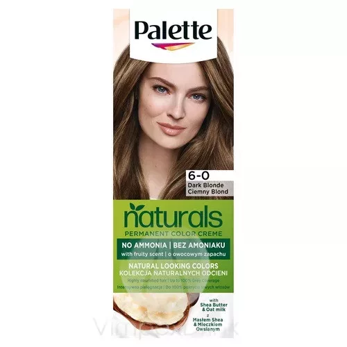 Palette Permanent Naturals Color ápoló krémhajfesték 6-0 Sötétszőke